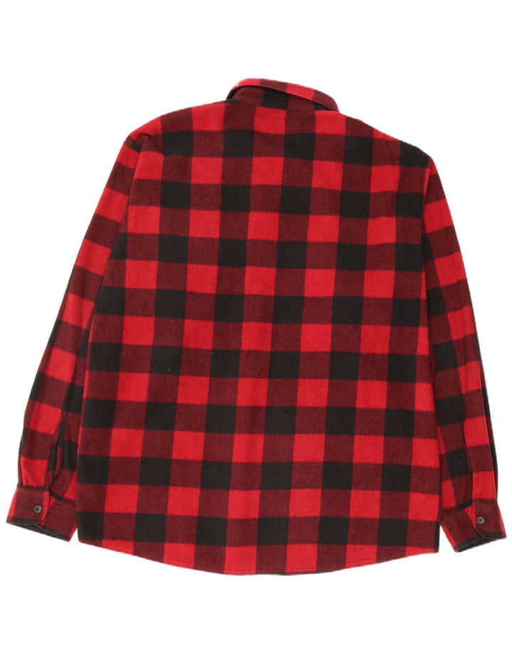 Wrangler Herren-Flanellhemd XL, rot kariert, Polyester