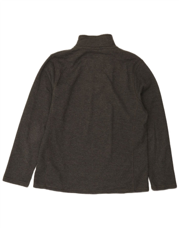 Mountain Warehouse Herren-Sweatshirt mit Reißverschluss am Hals, mittelgraue Baumwolle