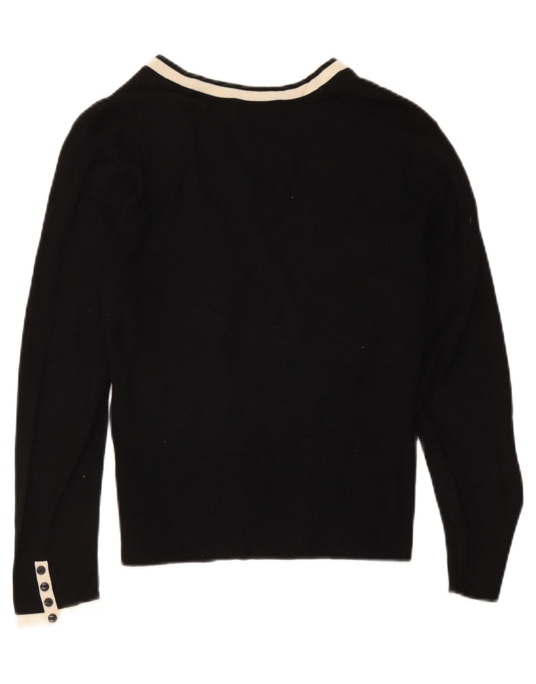 Marks & Spencer Damen-Strickjacke, Gr. 14, Größe L, Schwarz, Farbblock