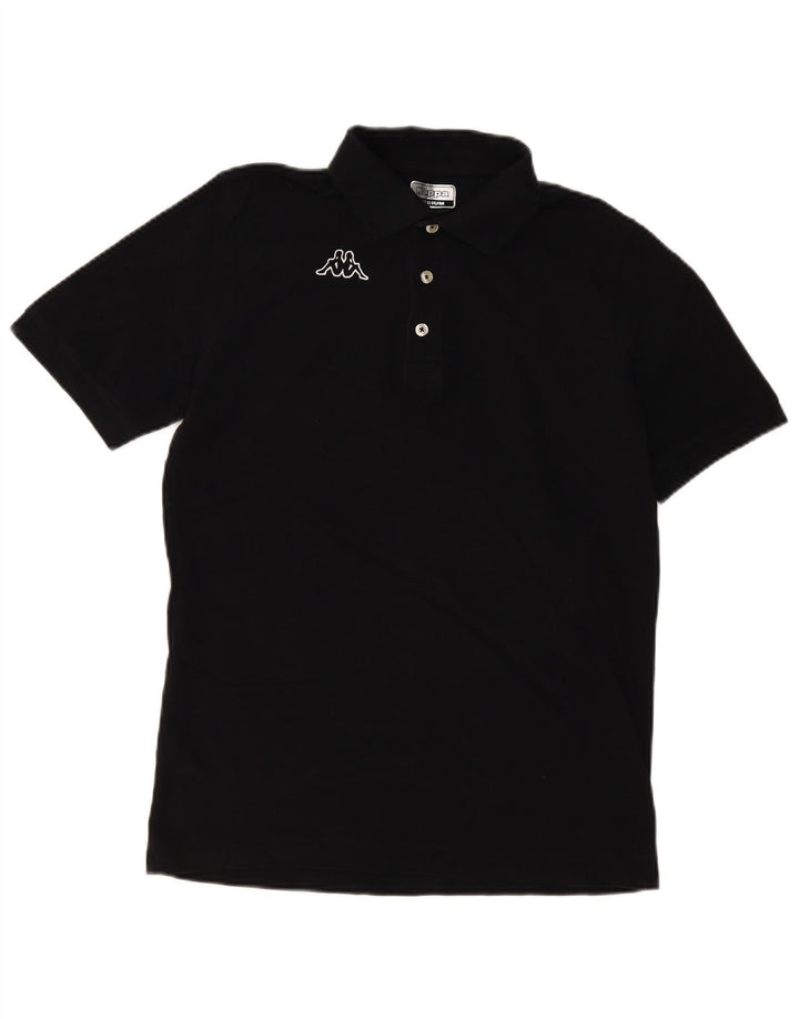 KAPPA Herren Poloshirt Mittelschwarz Baumwolle