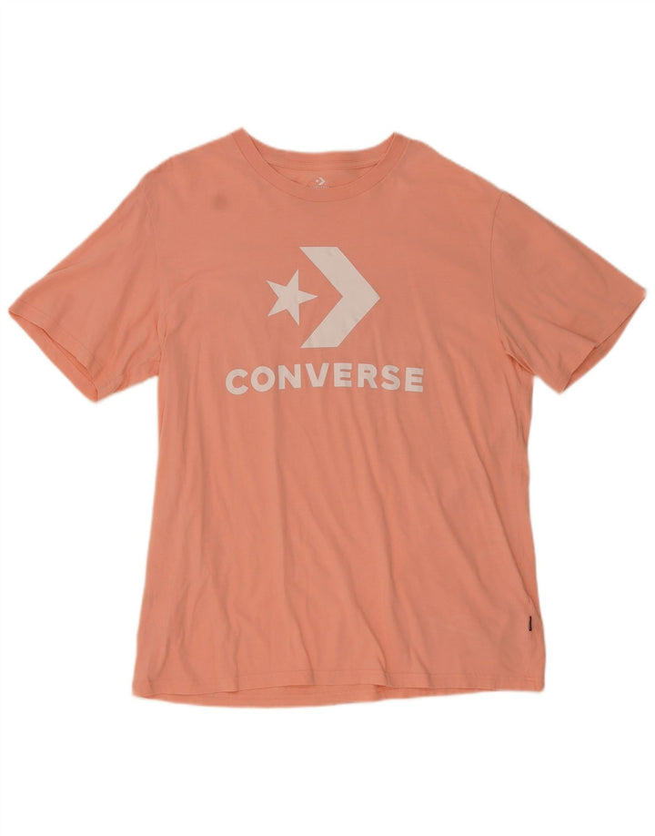 CONVERSE Herren Grafik T-Shirt Top XL Rosa Baumwolle