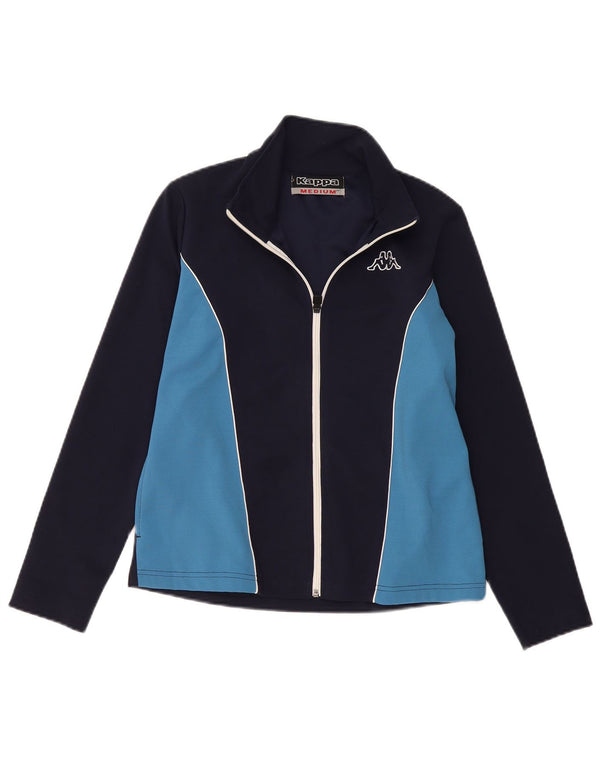 KAPPA Damen-Trainingsanzug-Top-Jacke, UK 14, mittleres Marineblau, Farbblock