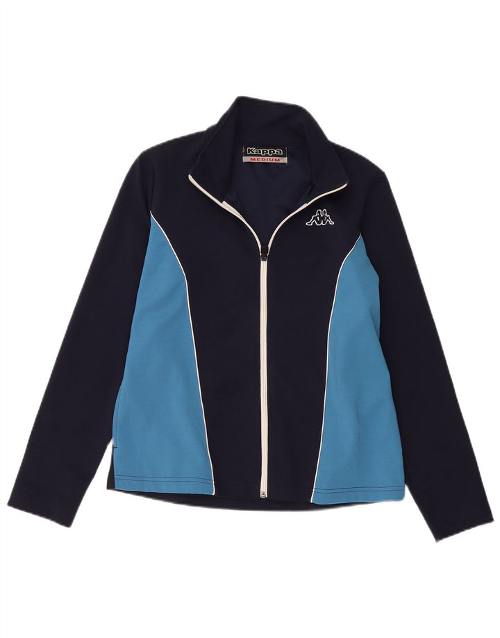 KAPPA Damen-Trainingsanzug-Top-Jacke, UK 14, mittleres Marineblau, Farbblock
