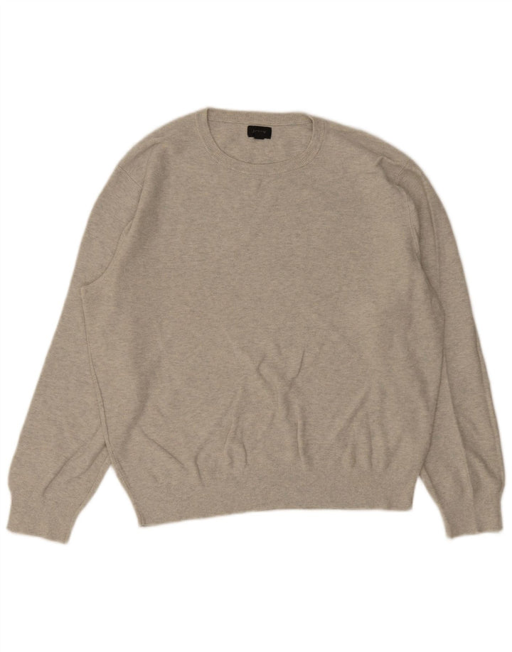 J. Crew Herren-Pullover mit Rundhalsausschnitt, mittelgraue Baumwolle