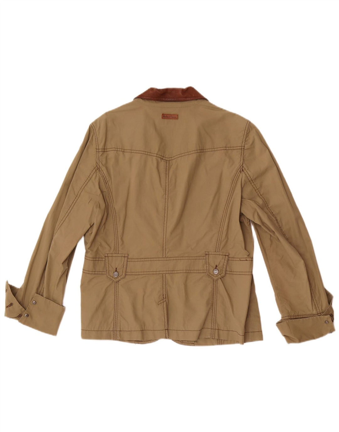 Marlboro Classics Damen-Blazerjacke mit 3 Knöpfen, EU 48, 2XL, Khaki, Farbblock