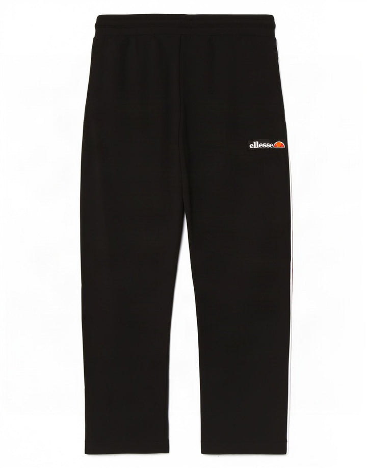 Ellesse Herren-Trainingshose mit grafischem Muster, mittelschwarze Colourblock-Baumwolle
