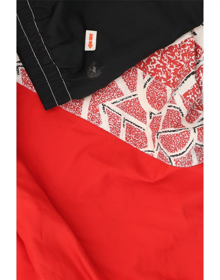 Ellesse Herren-Trainingsanzugoberteil, Jacke, 2XL, rotes Farbblock-Polyester
