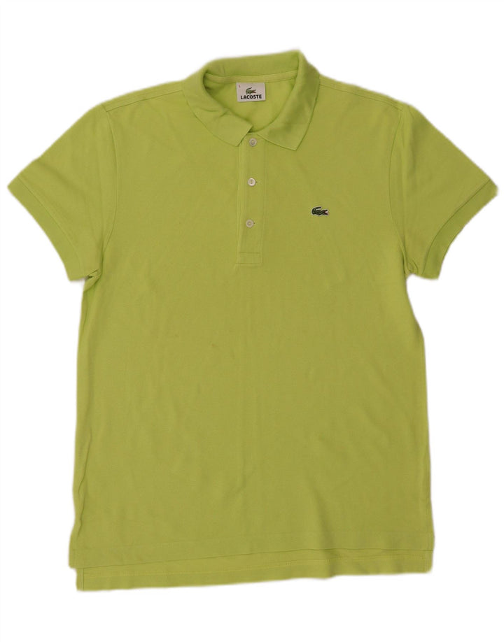 LACOSTE Herren-Poloshirt, Größe 5, große grüne Baumwolle