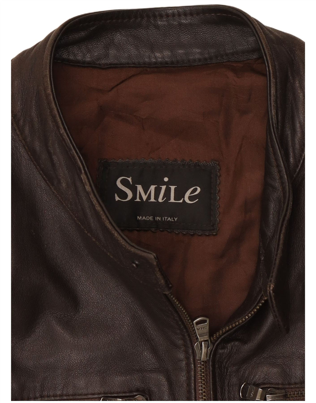 Vintage Herren Lederjacke UK 38 Mittelbraun