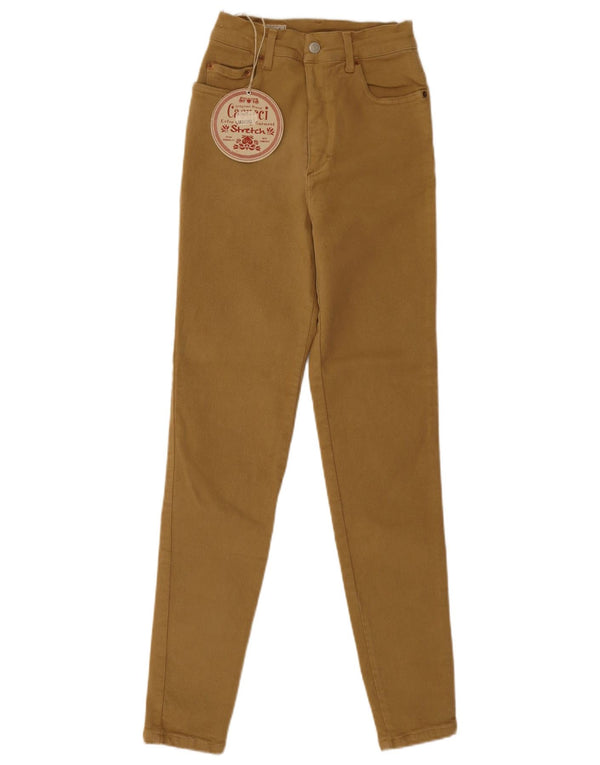 Casucci Womens High Rise Skinny Jeans IT 42 Medium W28 L30 Khaki Cotton