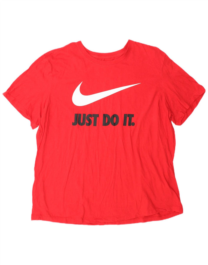 Nike Herren Grafik T-Shirt Top 2XL Rot
