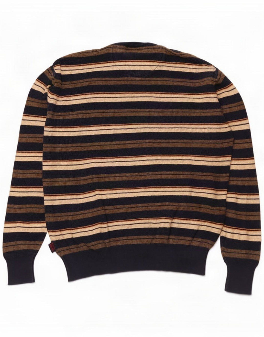 Vintage Herren-Pullover mit Rundhalsausschnitt, klein, mehrfarbig gestreift