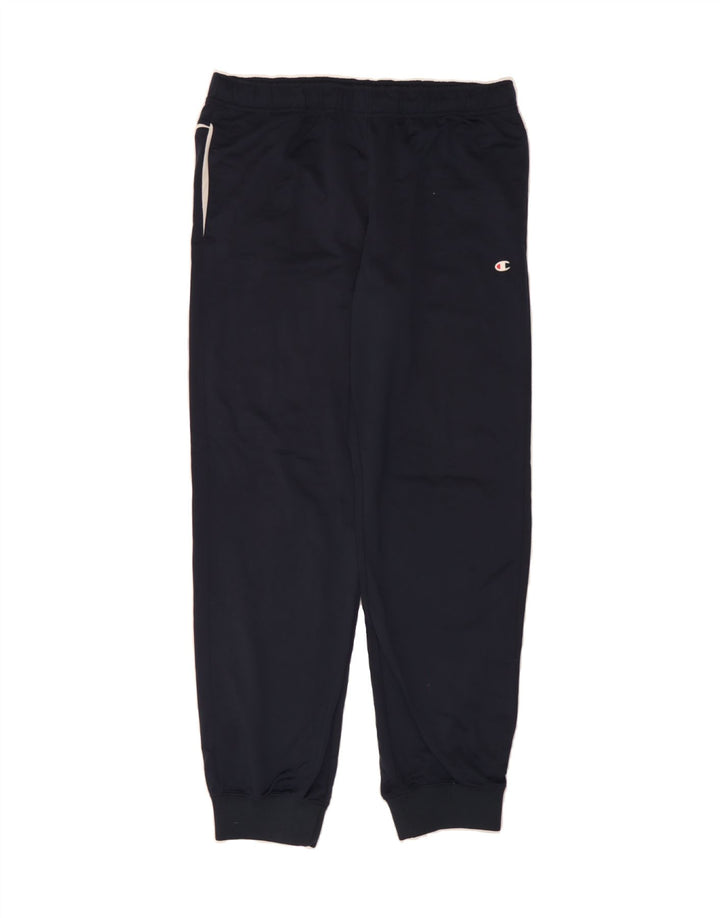 CHAMPION Mens Tracksuit Trousers Joggers Large Navy Blue Polyester Vintage Champion and Second-Hand Champion from Messina Hembry 
