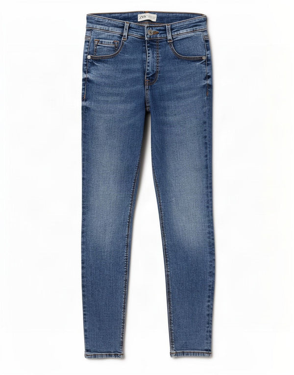 Zara Damen Skinny Jeans EU 36 XS W26 L27 Blaue Baumwolle