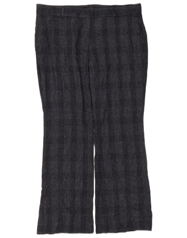Marks & Spencer Damen Chinohose UK 16 Large W36 L30 Marineblau kariert