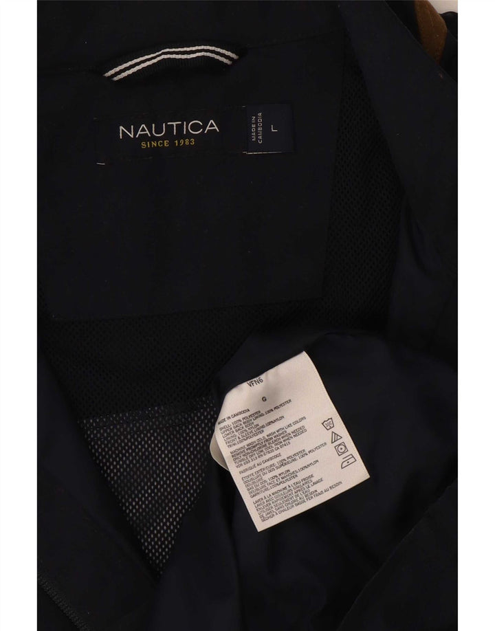 Nautica Herren Bomberjacke UK 40 Large Marineblau Polyester
