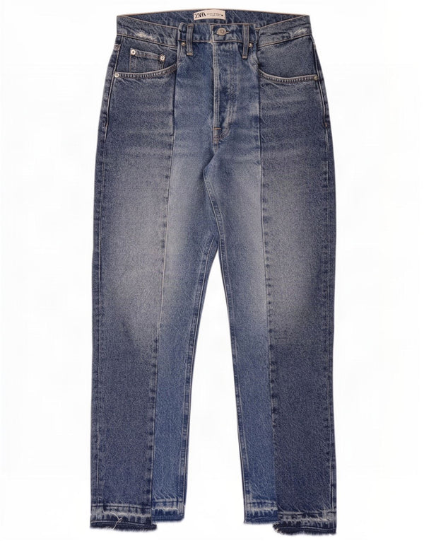 Zara Damen Tapered Jeans EU 38 Small W28 L27 Blau