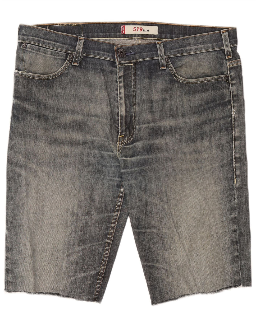 Levi's Herren 519 Slim Denim Shorts W38 XL Grau Baumwolle