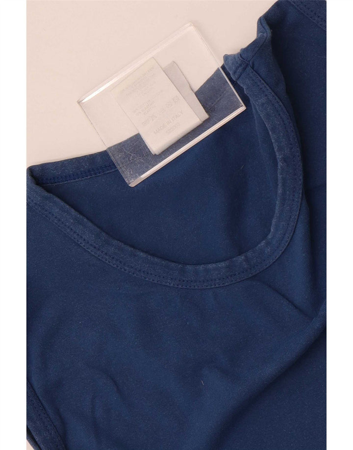 Adidas Herren Weste Top UK 36/38 Small Blaue Baumwolle