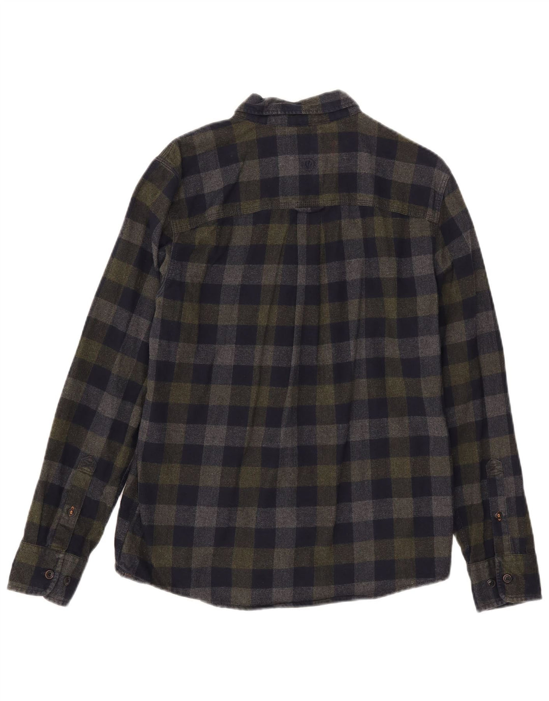 Fat Face Herren-Flanellhemd mit normaler Passform, Größe S, Marineblau, Gingham-Baumwolle
