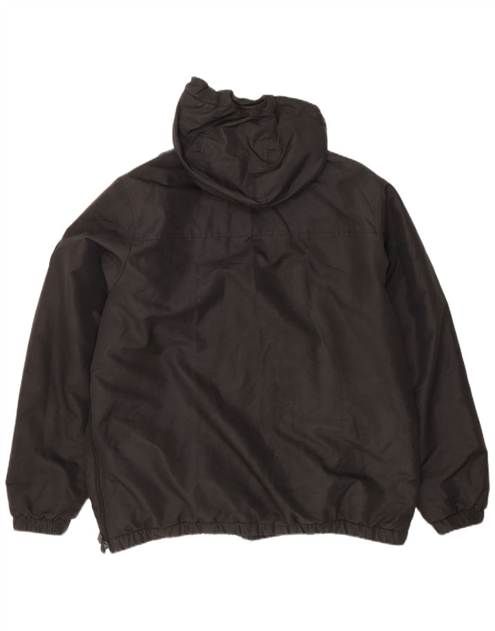 Ellesse Mens Graphic Hooded Anorak Jacket UK 44 2XL Schwarz Polyester