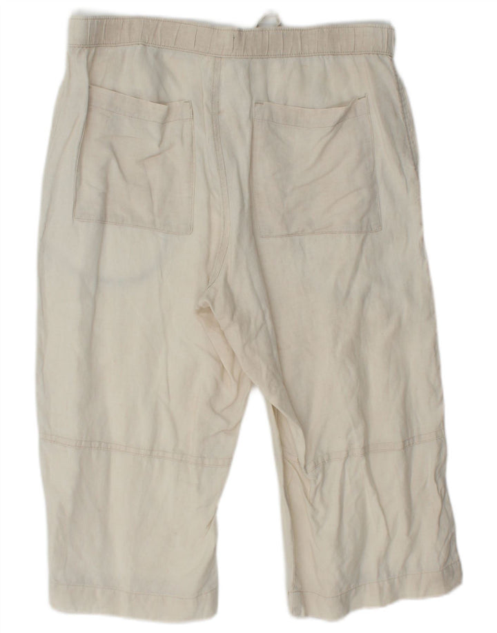 MARKS & SPENCER Herren Blue Harbour Bermudashorts W32 Mittelbeige Leinen