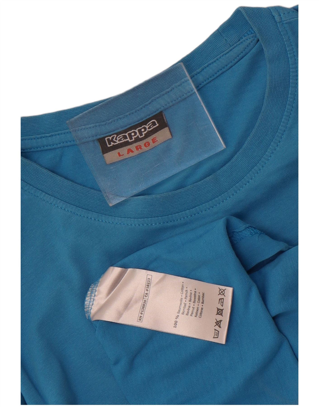 Kappa Herren-T-Shirt mit Grafik, groß, aus blauer Baumwolle