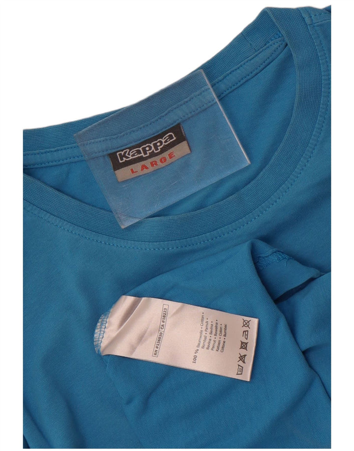 Kappa Herren-T-Shirt mit Grafik, groß, aus blauer Baumwolle