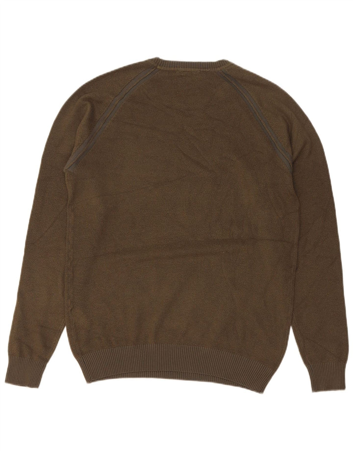 Liu Jo Herren-Pullover mit Rundhalsausschnitt, groß, Khaki, Viskose