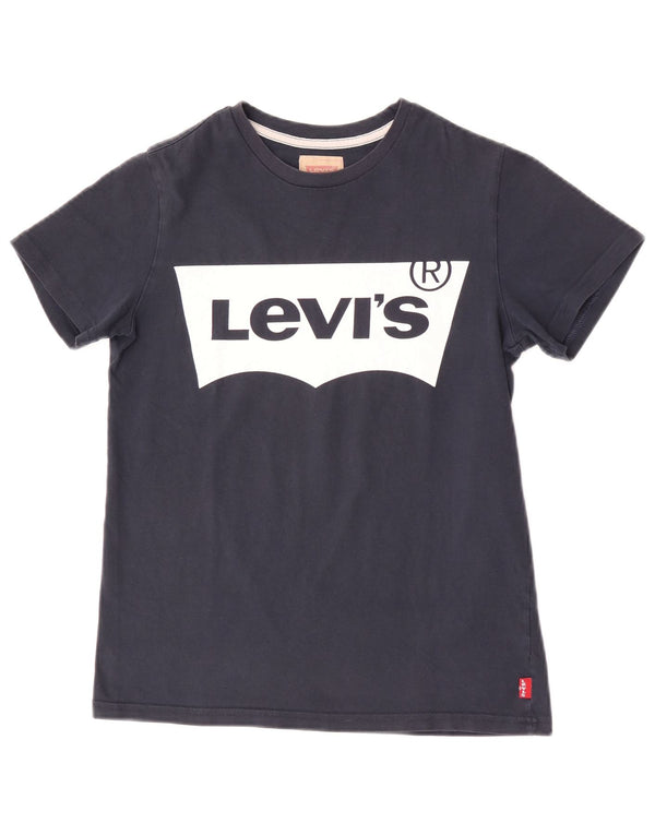 Levi's Jungen-T-Shirt mit normaler Grafik, 13–14 Jahre, marineblaues Logo