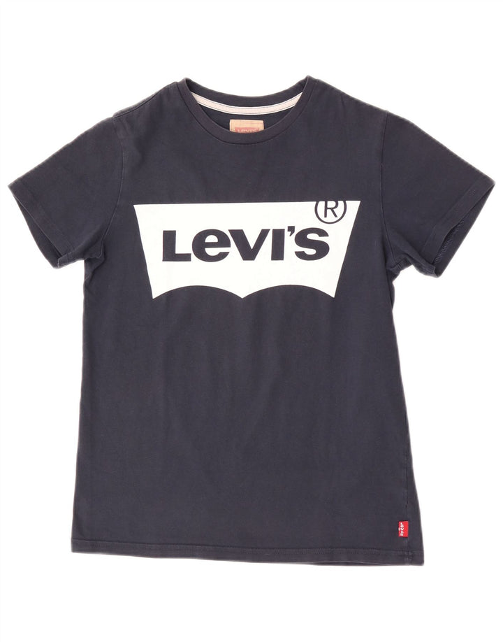 Levi's Jungen-T-Shirt mit normaler Grafik, 13–14 Jahre, marineblaues Logo