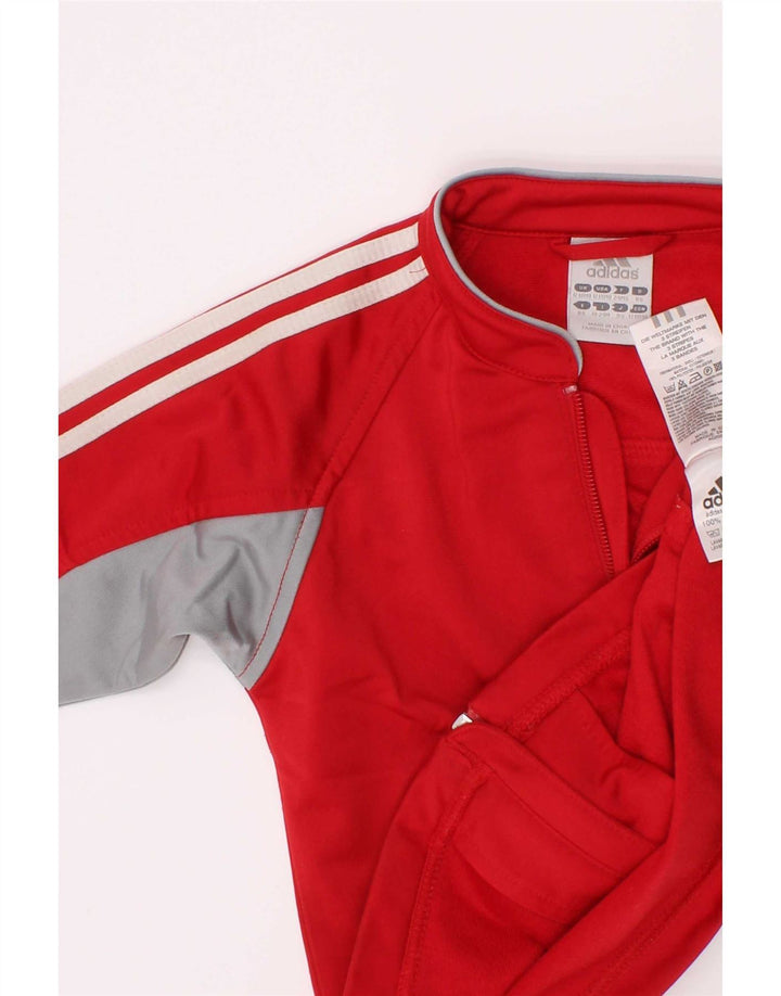 Adidas Baby-Jungen-Trainingsanzug-Top-Jacke, 12–18 Monate, rotes Polyester