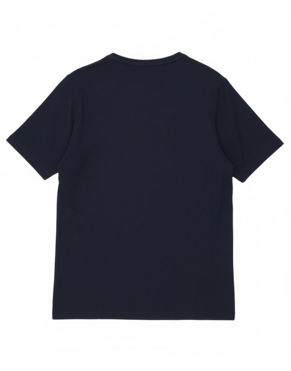 Trussardi Jeans Damen T-Shirt Top UK 16 Large Marineblau Viskose