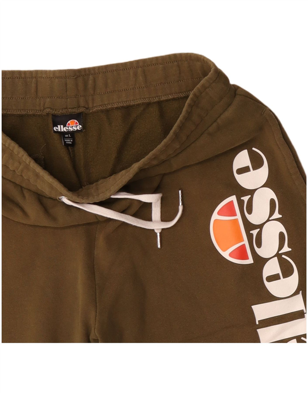 Ellesse Herren-Sportshorts mit Grafik, groß, Khaki, Baumwolle