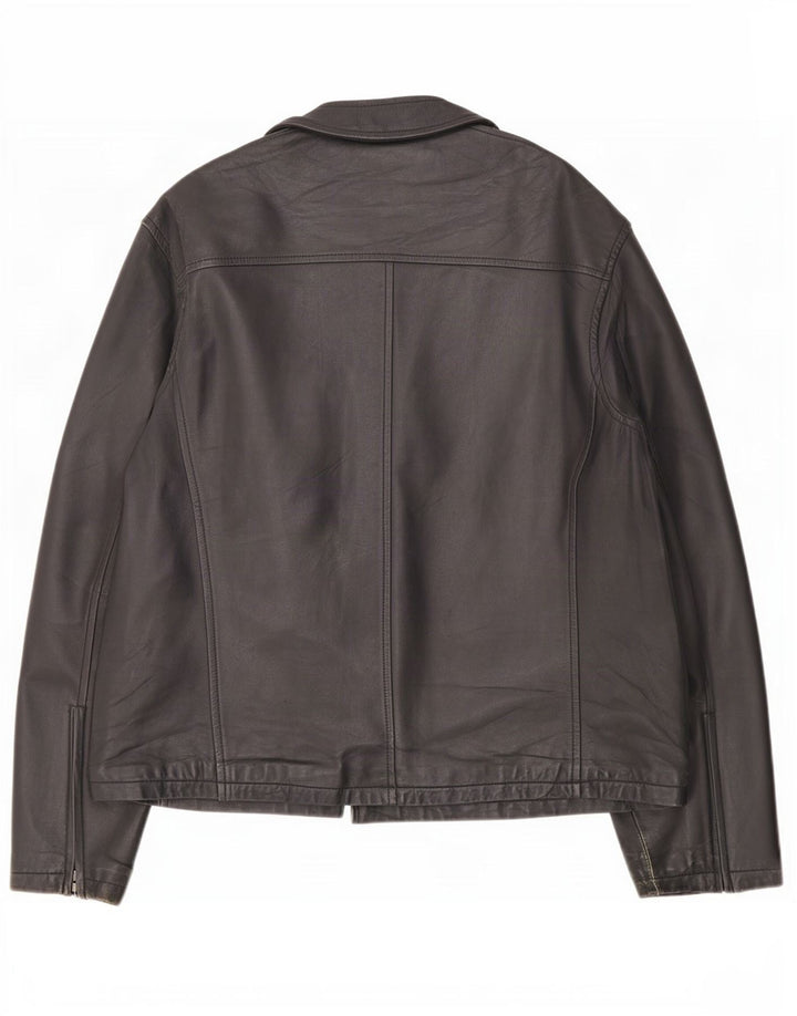 Vintage Herren Lederjacke UK 44 2XL Schwarz