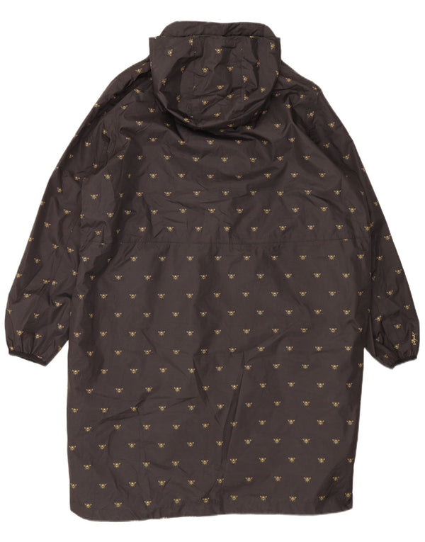 Joules Damen-Regenmantel mit Kapuze, UK 20 2XL, schwarzes Polyester