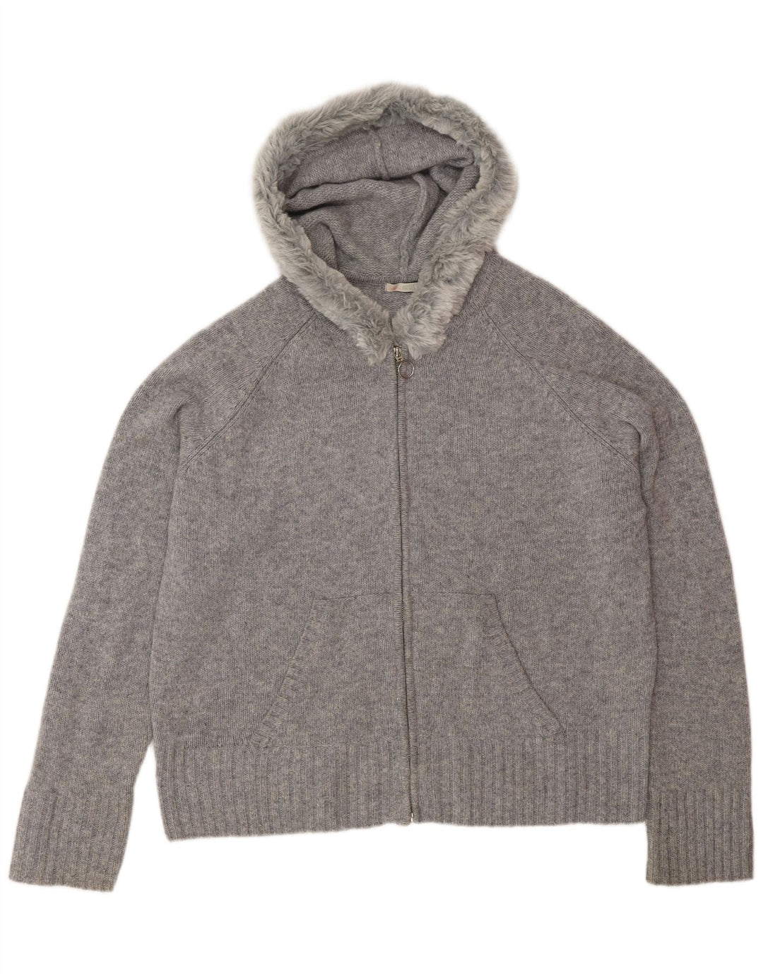 Marks & Spencer Damen-Cardigan mit Kapuze, Gr. 16, Grau