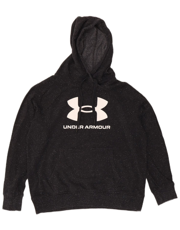 Under Armour Damen-Kapuzenpullover mit Grafik, UK 14, mittelschwarz gefleckt