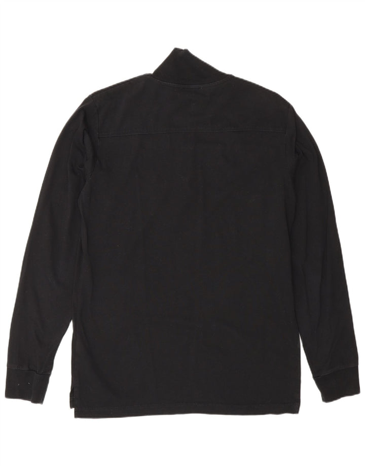 Diesel Herren-Pullover mit grafischem Reißverschluss, Größe S, schwarze Baumwolle