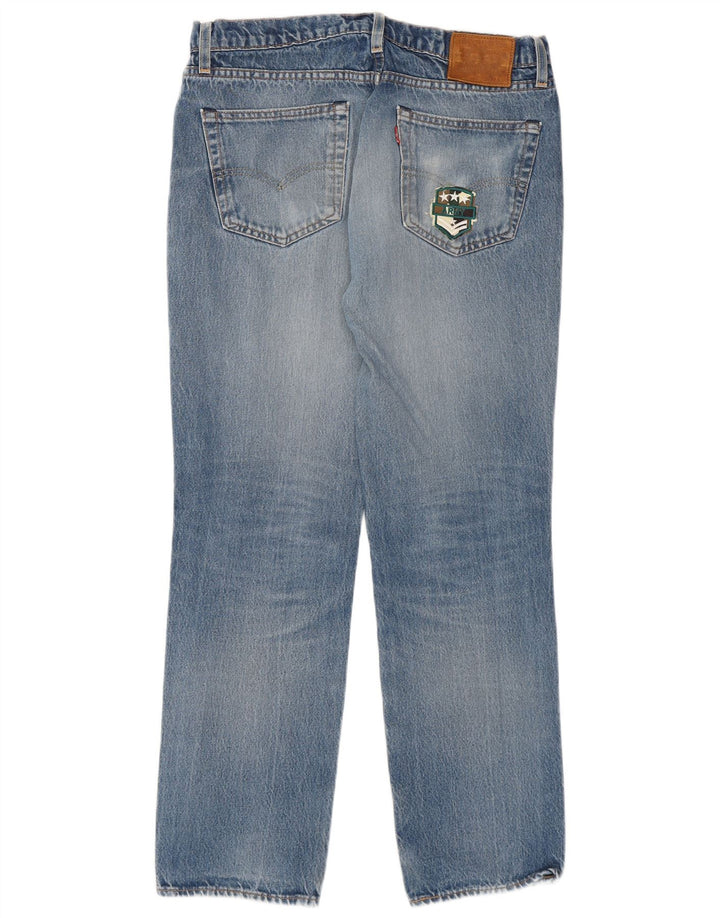 Levi's Herren Distressed Straight Jeans W32 L30 Blaue Baumwolle