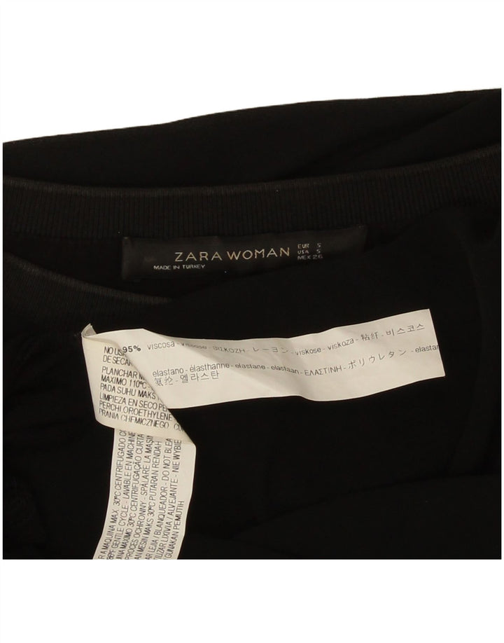 Zara Damen-Blusenoberteil in Übergröße, Gr. 10, Größe S, Schwarz, Viskose