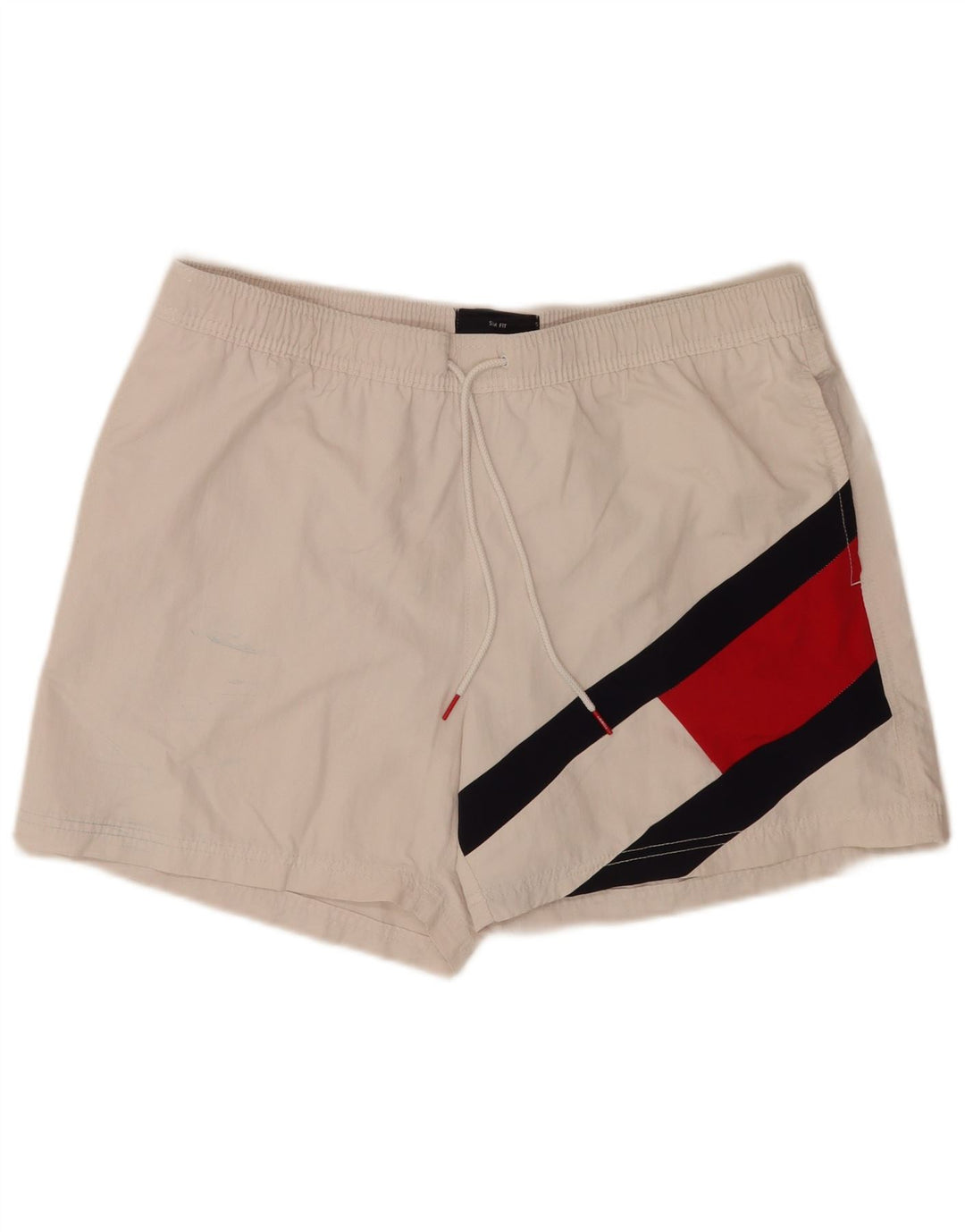 Tommy Hilfiger Herren Graphic Regular Badeshorts XL Weiß Farbblock