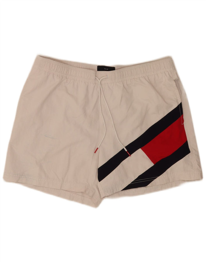 Tommy Hilfiger Herren Graphic Regular Badeshorts XL Weiß Farbblock