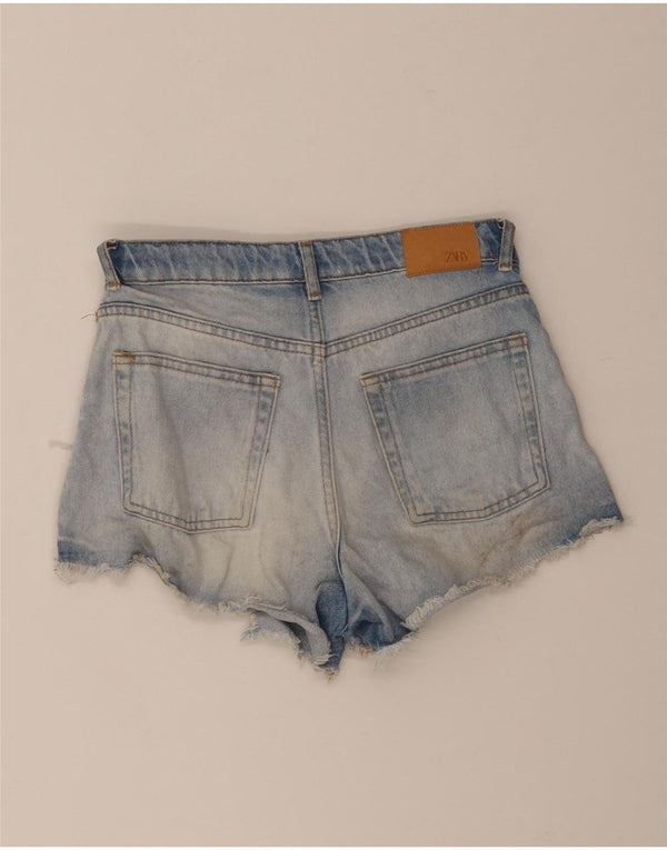 Zara Jeansshorts im Used-Look für Mädchen, 13–14 Jahre, W26, Blau