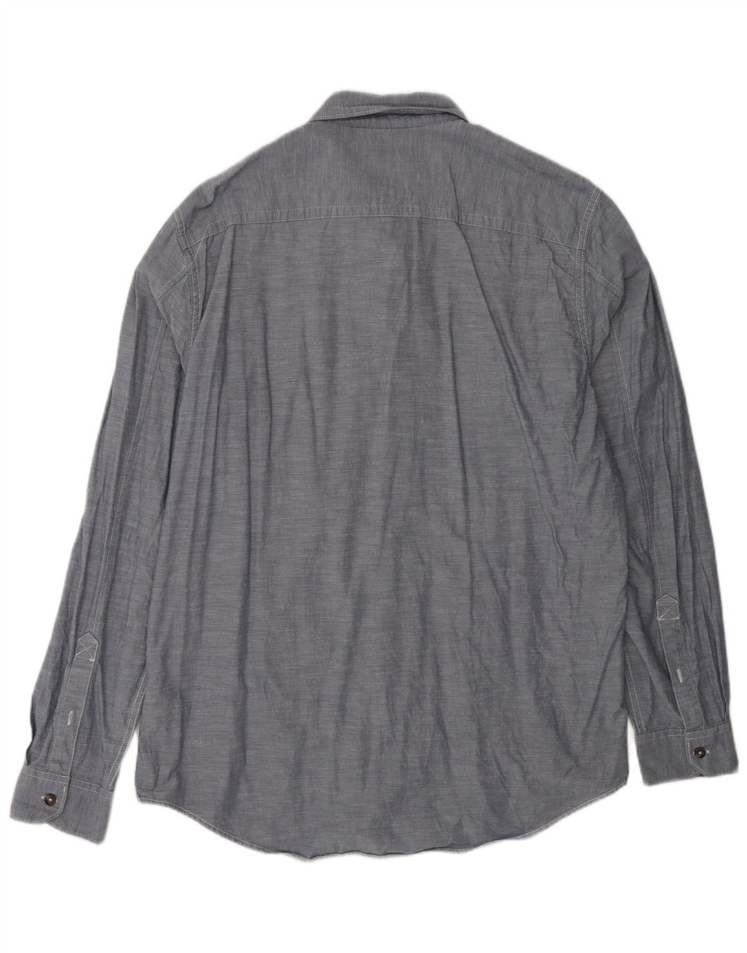 TIMBERLAND Herren Slim Fit Hemd XL Grau Baumwolle