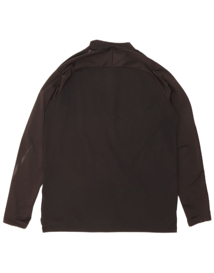 Nike Herren Dri Fit Graphic Pullover-Trainingsanzug-Oberteil, Mittelschwarz, Farbblock