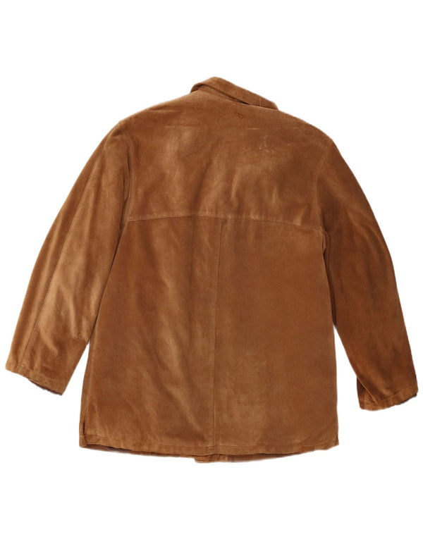 Vintage Damen Wildlederjacke IT 42 Mittelbraunes Leder