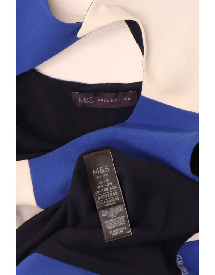 Marks & Spencer Damen-Etuikleid, Größe S, mehrfarbig, Farbblock