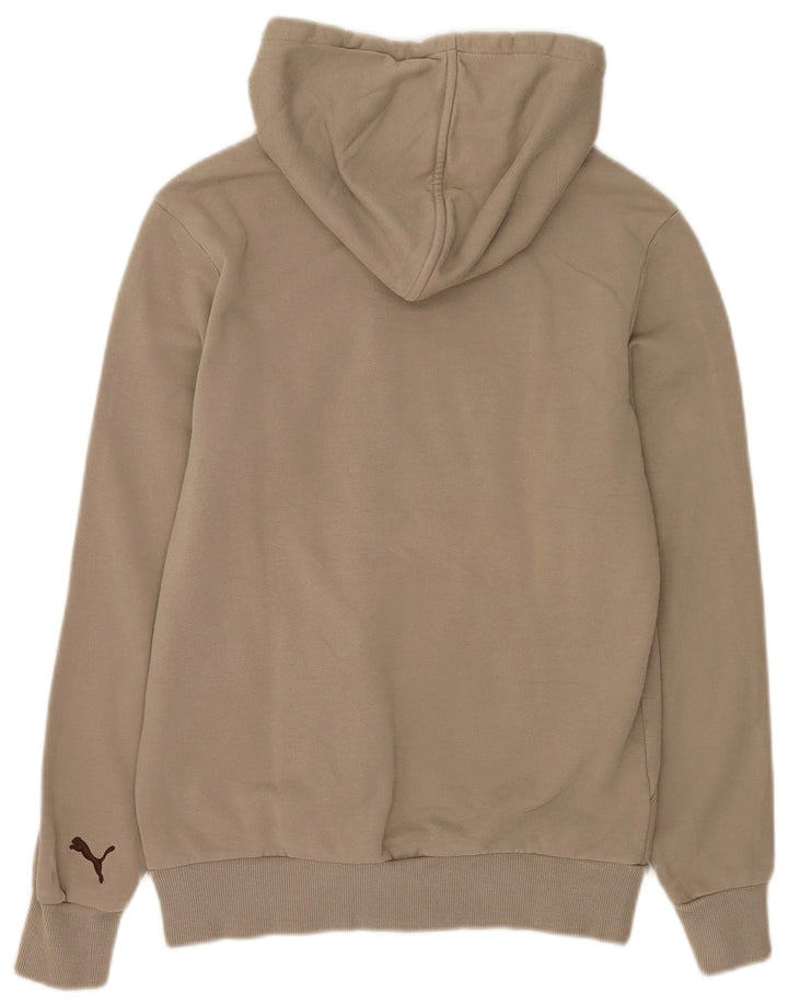 Puma Herren Graphic Hoodie Pullover Small Beige Baumwolle
