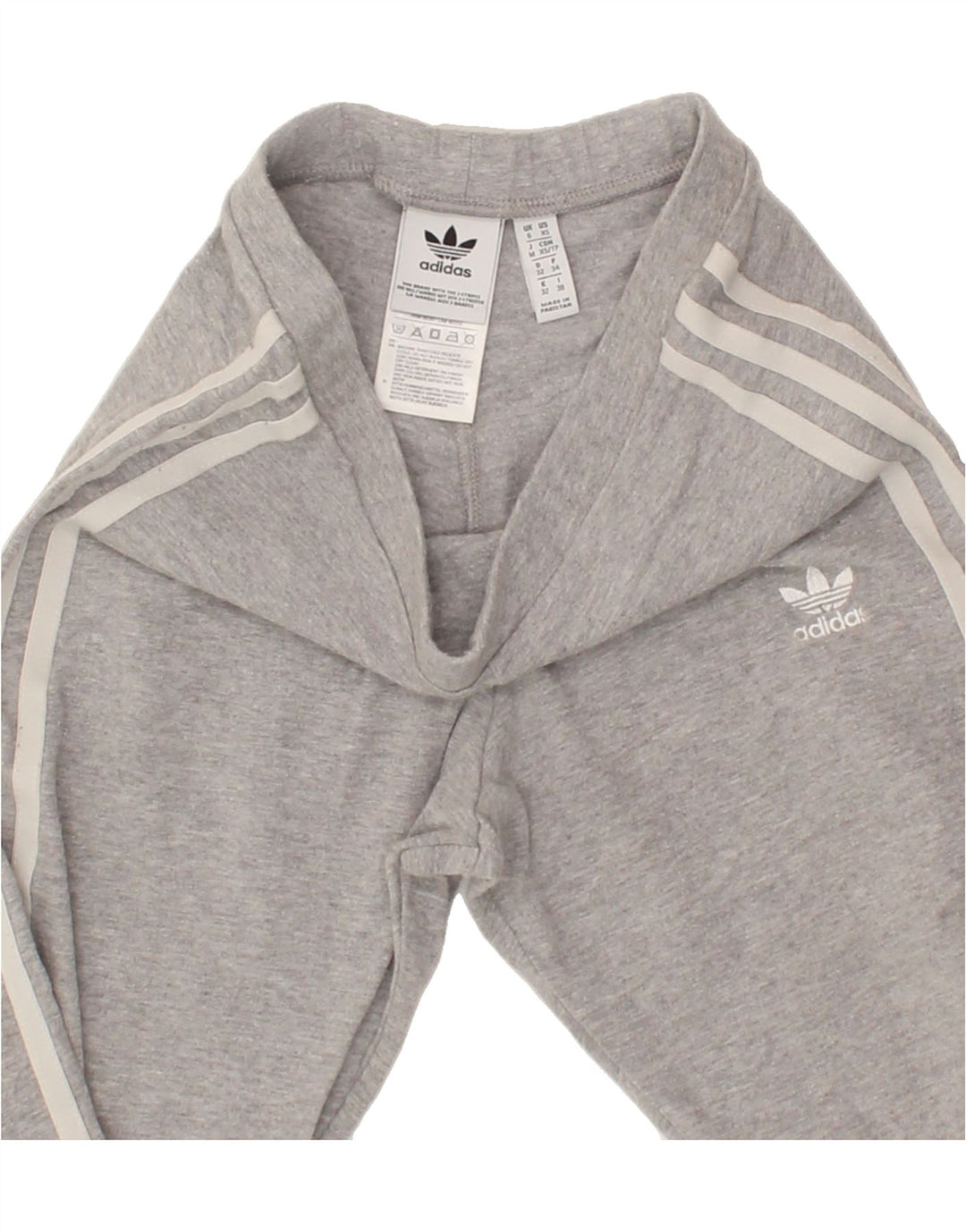 ADIDAS Womens Leggings UK 6 XS Grey Cotton Vintage Adidas and Second-Hand Adidas from Messina Hembry 